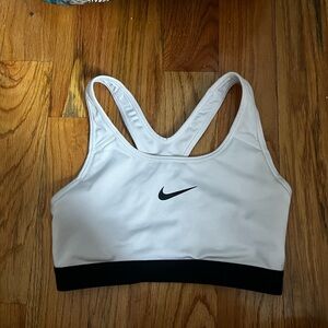 Nike Women's White and Black Sports Bra
